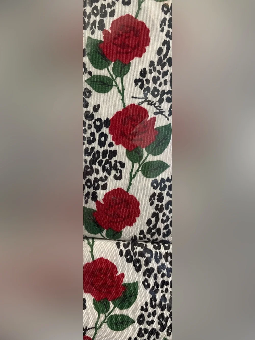 Juicy Couture DP 6-pc Full Sheet Set Leopard Print Long StemmedRed Roses NEW NIP